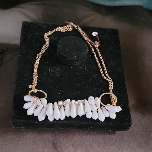 Jewelry - Elegant Gold and White Necklace